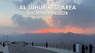 Beautiful sunset at Al Suhub Rest Area ,Khorfakkan 