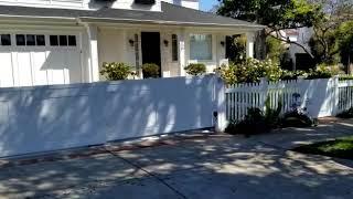 Sleek White Tandem Gate in Pacific Palisades | Mulholland Brand