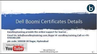 Dell Boomi certifications Types and Dell Boomi Trainings