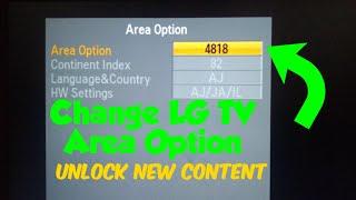 How To Change LG TV Area Option Using LG Service Remote Control