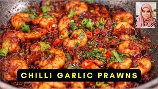 Easy Chilli Garlic Prawns Recipe | Restaurant Style | Cook with Anisagrams | #prawns #prawnsrecipe