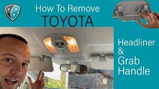 How to remove Toyota headliner, sun visor, grab handle, interior light.  Dent Baron, Raleigh, NC