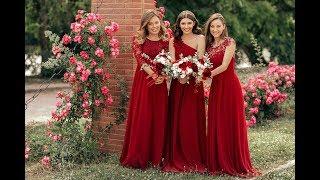 Burgundy Bridesmaid Dresses Goals