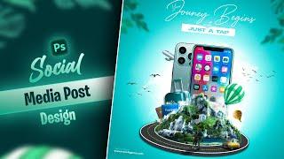 Travel Agency Social Media Post Design in Photoshop