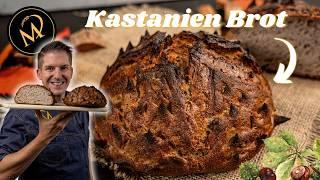 Maroni Vermicelles Brot mit Sauerteig - Herbstliches Kastanienbrot 