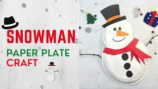 SNOWMAN PAPER PLATE CRAFT| Christmas Crafts ️#christmascrafts #papercrafts