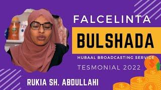 Muqaal Falcelinta Bulshada Hubaal #testimonial