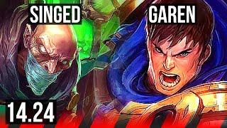 SINGED vs GAREN (TOP) | 900+ games, Rank 14 Singed | NA Master | 14.24