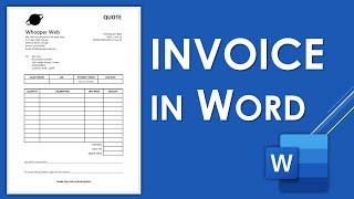 How to Create an INVOICE in Microsoft Word | Invoice Template Design