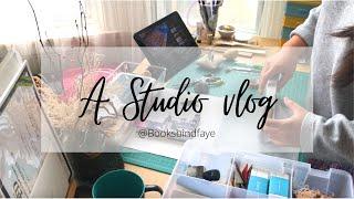 Studio Vlog #1 | Binding Custom Books and Packaging Orders | Books bind Faye