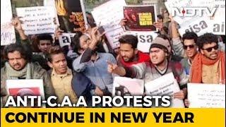 Protest Against Citizenship Act At India Gate On New Year Day