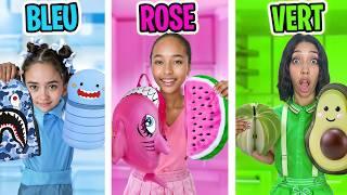 BLEU VS VERT VS ROSE Chasse aux FOURNITURES SCOLAIRES 2024 - Rentrée Scolaire Back to school