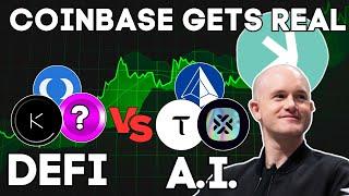 Kaspa Coinbase Listing Gets RealDeFi or Ai Battle for Biggest Gains