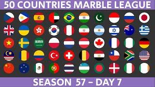 50 Countries Marble Race League Season 57 Day 7/10 Marble Race in Algodoo