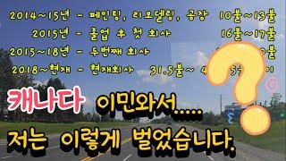 캐나다 이민 1세대, 캐나다에서 기술직으로 첫 직장부터 지금 직장까지...얼마? 공개합니다! 저는 돈 이렇게 받았어요.