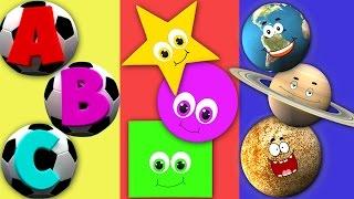 ABC Song For Children | Shapes Song For Kids | Planets Nursery Rhyme For Toddlers