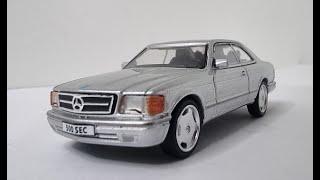 MERCEDES BENZ 500 SEC MADE BY DIE CAST TEAM 1/64 SCALE DIECAST MODEL CAR UNBOXING AND REVIEW