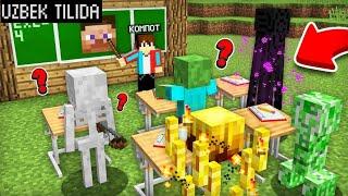 TARJIMA | MINECRAFTDA MONSTER SCHOOL OCHDIM | UZBEK TILIDA | #UzbekchaMinecraft