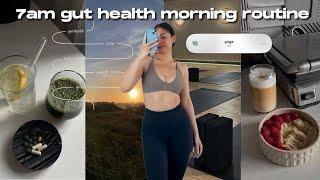 7am GUT HEALTH morning routine  gut healing breakfast, supplements, hot yoga, mental health tips..