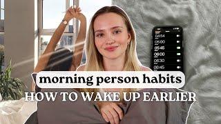 How to become a MORNING PERSON and wake up EARLIER (morning routines & rituals)