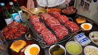 Beautiful marbling! Seasoned Beef ribs with monthly sales of 200 million! / Korean Street Food