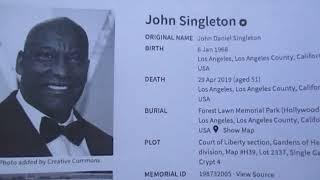 Kevin Grace visits the grave of director John Singleton