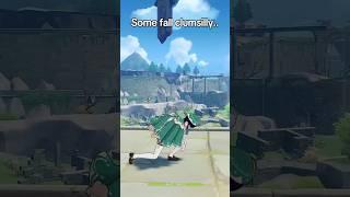 Hero landing or teleport? #genshin #hoyoverse #hoyocreators #furina #venti #mona