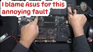 Asus ROG G513 - Not charging, not powering on - Thats how a keyboard can kill your laptop