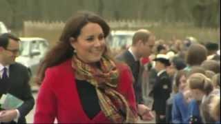 Kate Middleton Duchess of Cambridge wearing D C Dalgliesh Strathearn tartan Scarf on ITV Tonight