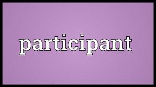 Participant Meaning