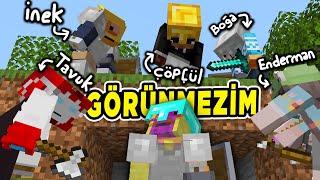 Minecraft Manhunt Ama Herkes Farklı Irka Sahip | Ben Duvardan Geçebiliyorum!