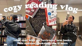 cozy reading vlog ️  book shopping, barnes run, and more