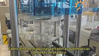 Fabricante de máquinas automáticas de cierre de botes de plástico, cerradora de latas de plástico