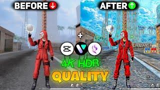  4K HDR QUALITY TUTORIAL  FREE FIRE SHORT EDITING TUTORIAL LIKE@zoroffxx @A1YT77 @wrgyt