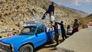 IRAN nomadic life | Nomadic festival | Nader returns home with full hands and makes his family happy