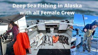 Alaska Halibut Fishing With ALL FEMALE CREW