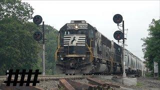 NS Trains in Cresson, PA with Helpers, Crew Changes and Type G CL signals at CP MO PT 250.5