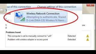 how to fix wireless network connection 'attempting to authenticate'. can't connect to this network