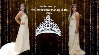 1st Runner up Mrs Phillippines Maharlika UK 2020 / Mys in uk