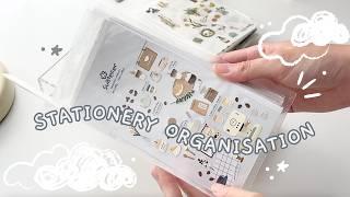 desk makeover [part 2]  | stationery organisation • stickers •washi • stamps • notebooks • pens