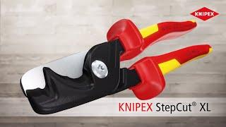 KNIPEX StepCut® XL 95 11 225 Kabelschere mit Stufenschnitt // Kabel deutlich leichter schneiden