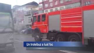 UN TROLEIBUZ A LUAT FOC(Stire 1TV NEAMT)