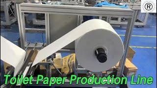 Full Automatic Toilet Paper Production Line 300-500pcs/Min For Square Cotton Pad Making