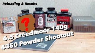 4350 Powder Shootout! 4 Rifle Powders Compared! 6.5 Creedmoor, 140g BTHP