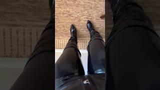 Latex leggings walking ‍️️ #pov #fashion #leather #love #latex #style  #ootd #shiny #grwm #fyp