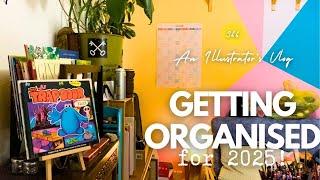 HELLO 2025! Organising  my Studio for the new year - An Illustrator’s Daily-ish Vlog 366