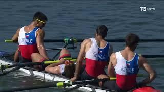 Con final fotográfico: el equipo masculino gana el cuatro sin timonel y suma quinto oro Team Chile