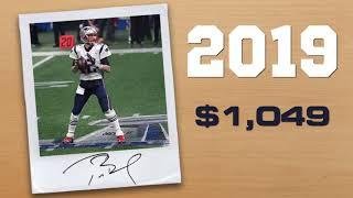 Tom Brady's autograph prices are higher than ever