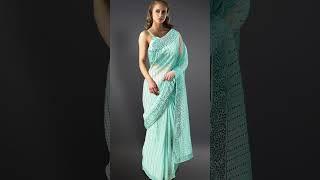 Sparkle in Style: Rocking the Blue Sequin Saree #sttylme #FashionGoals