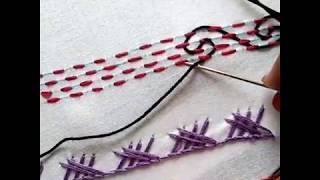 HAND EMBROIDERY BORDER STITCH PATTERN (PART 2) BY